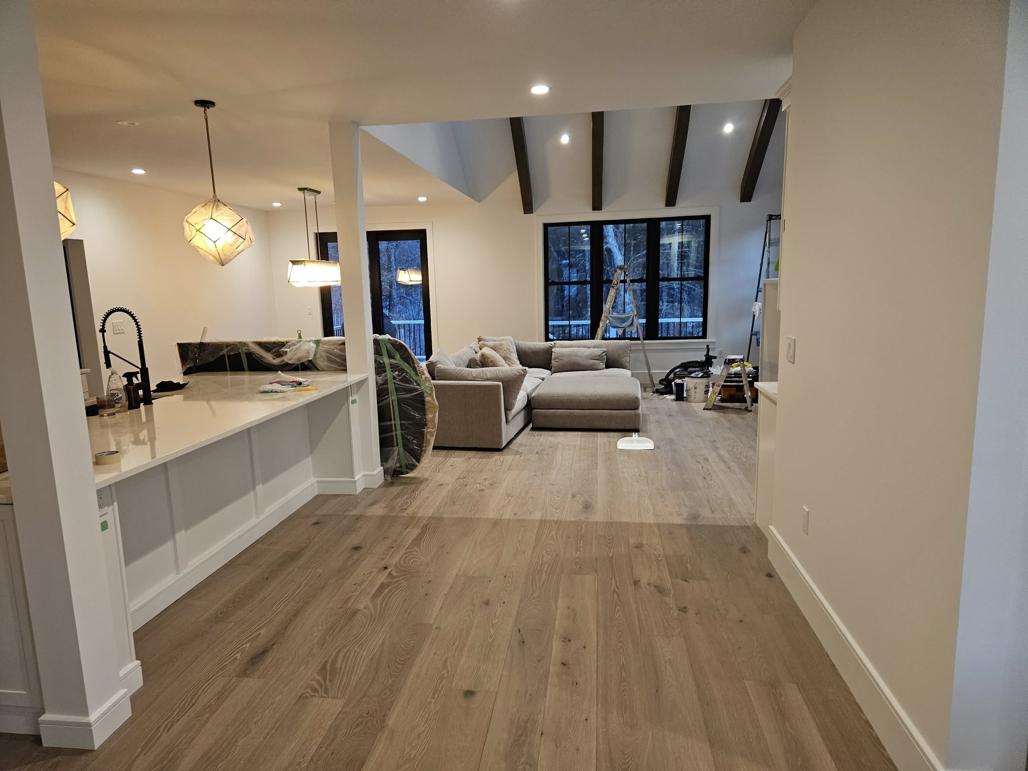 New hardwood flooring installed in main living area