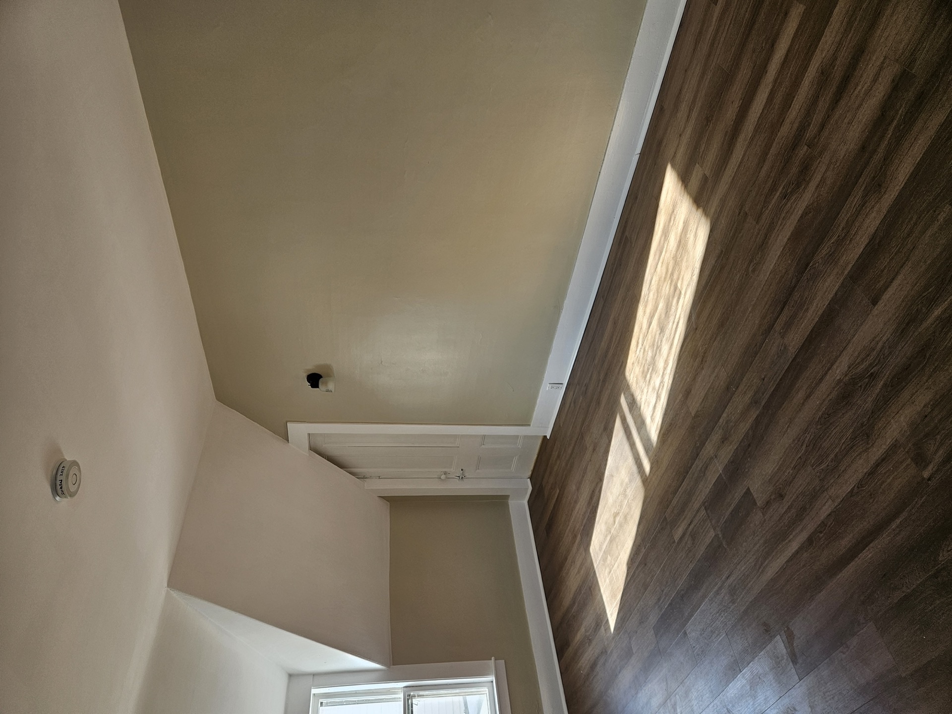 Interior paint with protected hardwood floors below