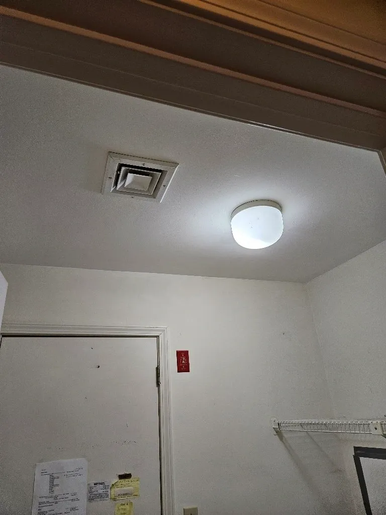 Ceiling after water damage repair